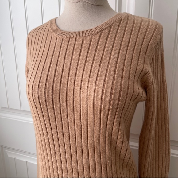 WAYF BFF Dede x Emily Hollie Long Sleeve Sweater Dress Camel - Picture 4 of 9